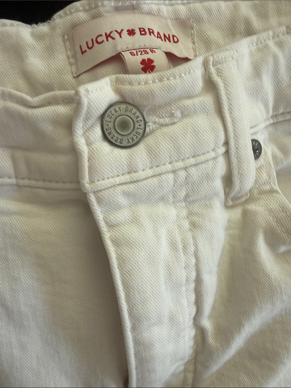 Lucky Brand White Flare Jeans - Picture 2 of 3